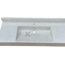 BongTiles - No Joint Customized handmade single Sink with table top SA03.1000.G23