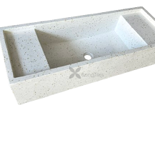 BongTiles - No Joint Customized handmade single Sink with table top SA06.1000.M35.XC